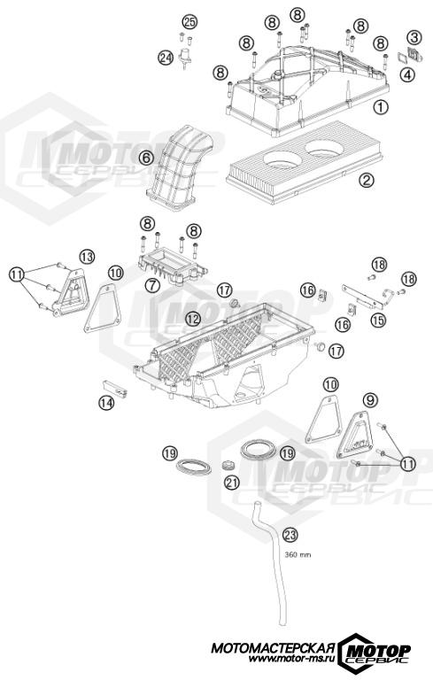 KTM Supermoto 990 Supermoto R ABS 2013 AIR FILTER BOX