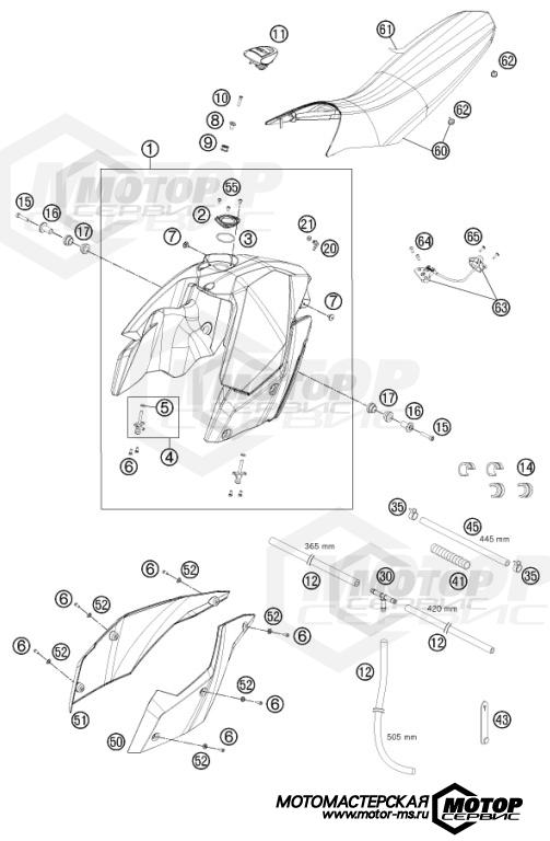 KTM Supermoto 990 Supermoto R ABS 2013 TANK, SEAT, COVERS