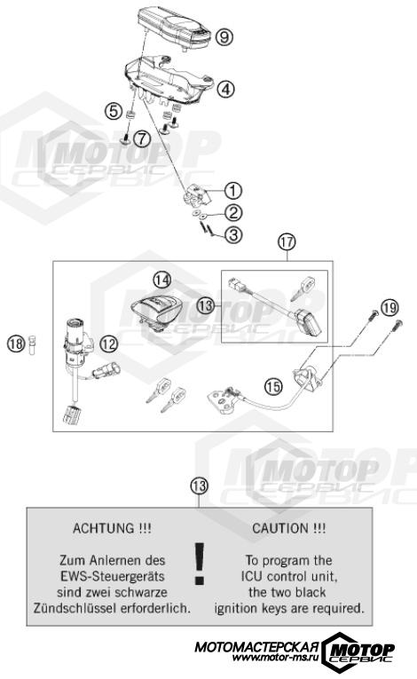 KTM Supermoto 990 Supermoto R ABS 2013 INSTRUMENT / LOCKSYSTEM