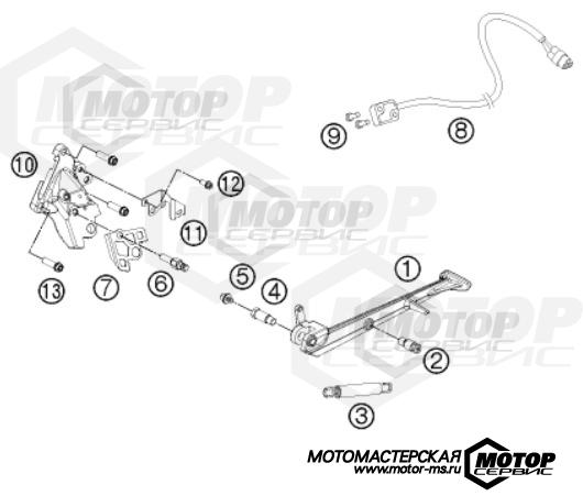 KTM Supersport 1190 RC8 R White 2013 SIDE / CENTER STAND
