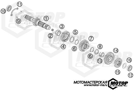 KTM Travel 450 Rally Factory Replica 2013 TRANSMISSION I - MAIN SHAFT