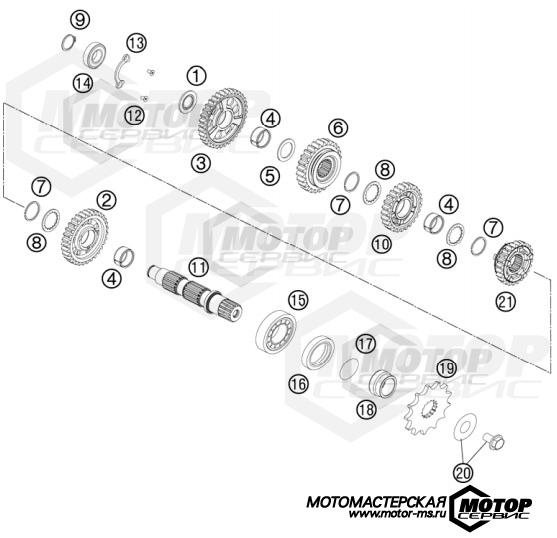 KTM Travel 450 Rally Factory Replica 2012 TRANSMISSION II - COUNTERSHAFT
