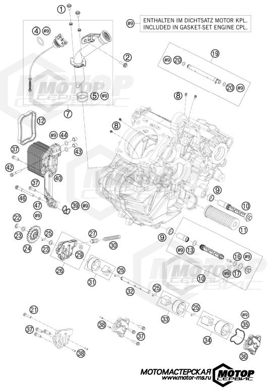 KTM Supersport 1190 RC8 R Track 2012 LUBRICATING SYSTEM