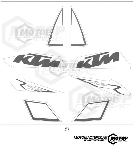 KTM Supersport 1190 RC8 R Track 2012 DECAL