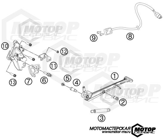 KTM Supersport 1190 RC8 R Black 2012 SIDE / CENTER STAND