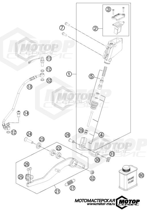 KTM Supermoto 990 Supermoto R 2012 REAR BRAKE CONTROL