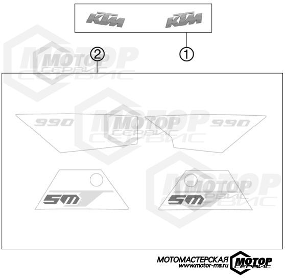 KTM Supermoto 990 Supermoto T ABS Black 2012 DECAL