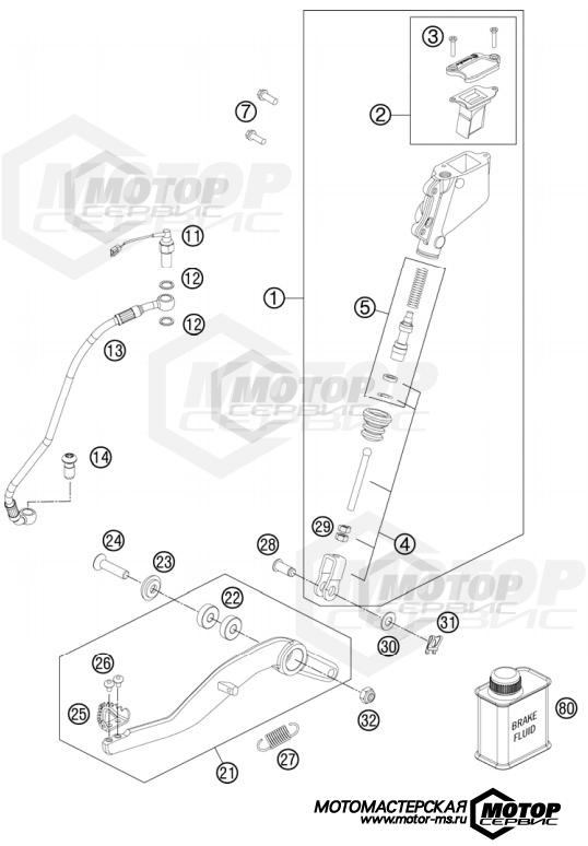 KTM Supermoto 990 Supermoto T ABS Black 2012 REAR BRAKE CONTROL