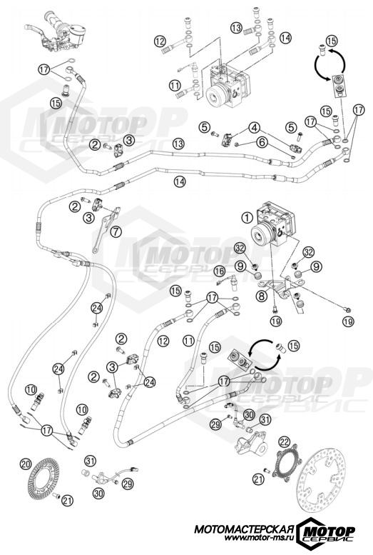 KTM Supermoto 990 Supermoto T ABS Black 2012 ANTI-BLOCK SYSTEM ABS