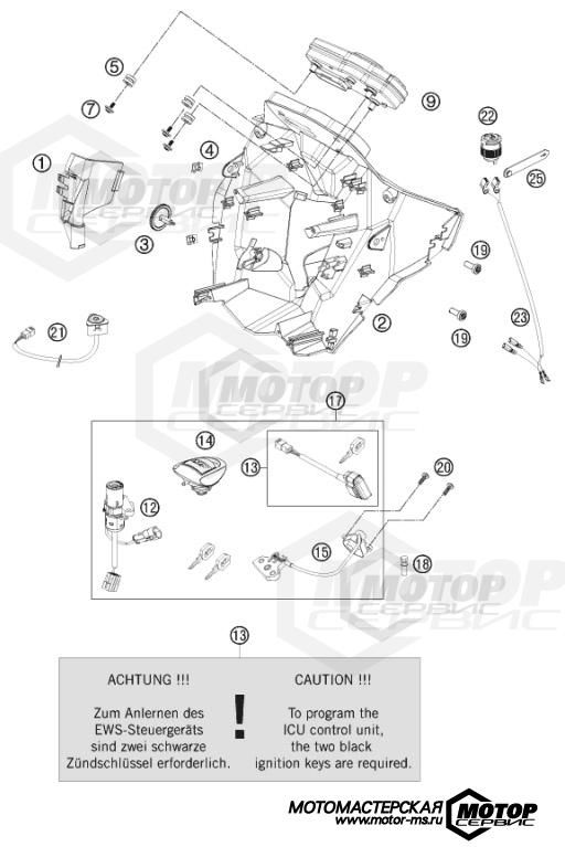 KTM Supermoto 990 Supermoto T ABS White 2012 INSTRUMENTS / LOCK SYSTEM