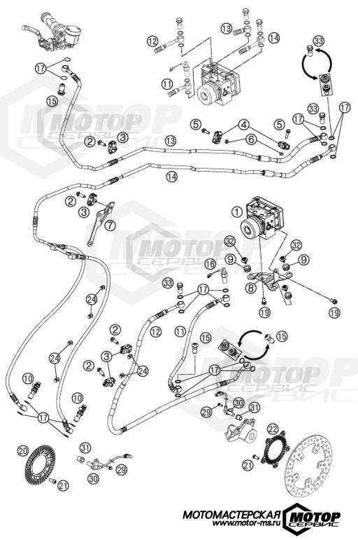 KTM Supermoto 990 Supermoto T ABS White 2012 ANTI-BLOCK SYSTEM ABS