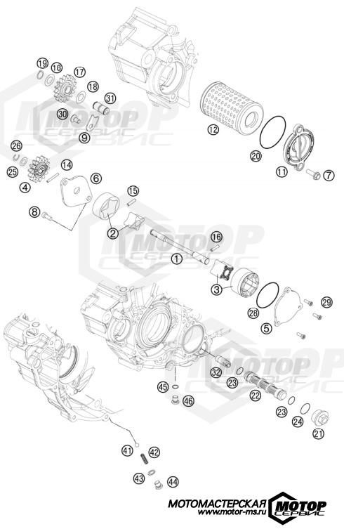 KTM Enduro 350 EXC-F 2012 LUBRICATING SYSTEM