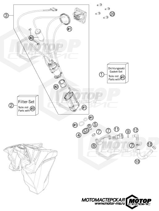 KTM Enduro 350 EXC-F Six Days 2012 FUEL PUMP
