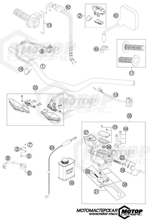 KTM Enduro 350 EXC-F 2012 HANDLEBAR, CONTROLS