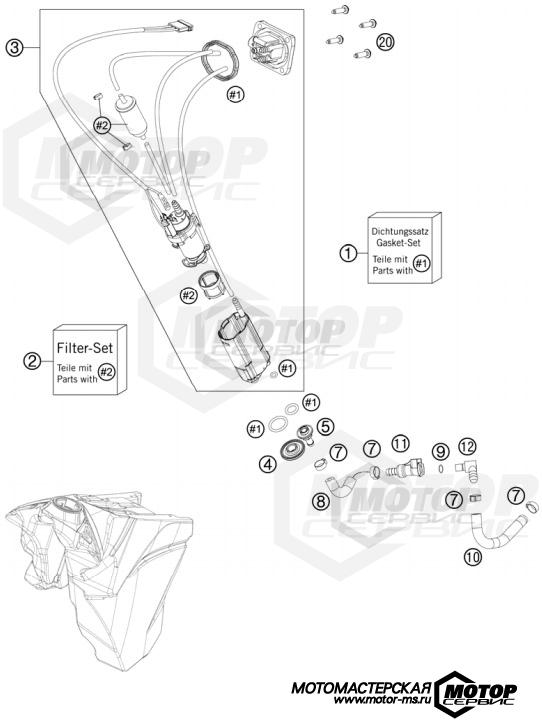 KTM Enduro 350 EXC-F 2012 FUEL PUMP