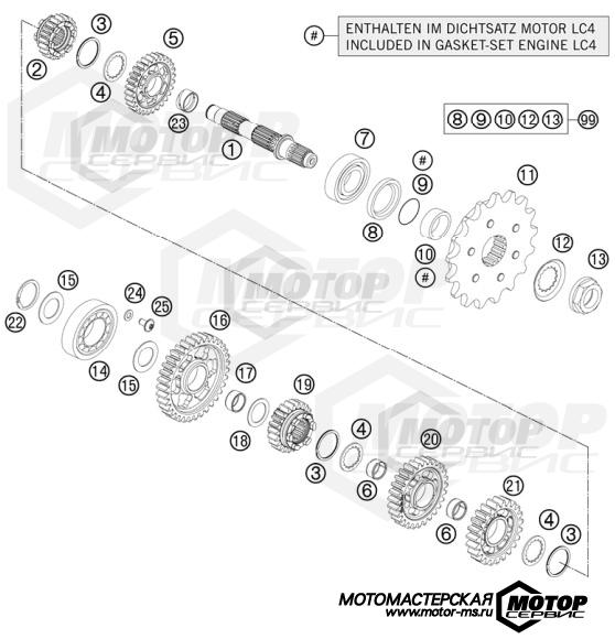KTM Supermoto 690 SMC R 2012 TRANSMISSION II - COUNTERSHAFT