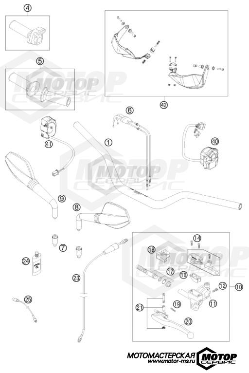 KTM Supermoto 690 SMC R 2012 HANDLEBAR, CONTROLS