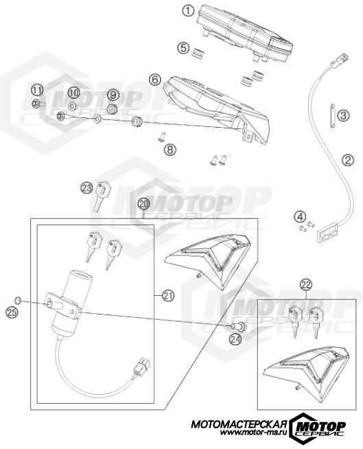 KTM Supermoto 690 SMC R 2012 INSTRUMENTS / LOCK SYSTEM