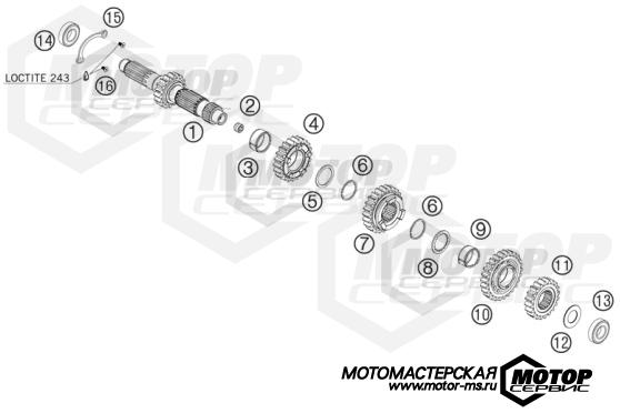 KTM Supermoto 450 SMR 2012 TRANSMISSION I - MAIN SHAFT