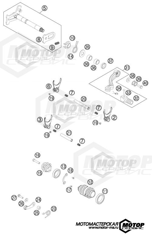 KTM Supermoto 450 SMR 2012 SHIFTING MECHANISM