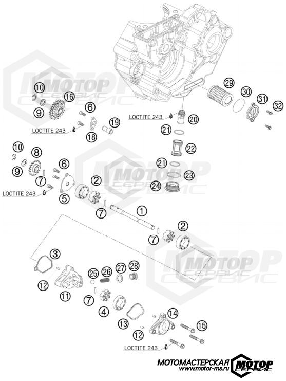 KTM Supermoto 450 SMR 2012 LUBRICATING SYSTEM