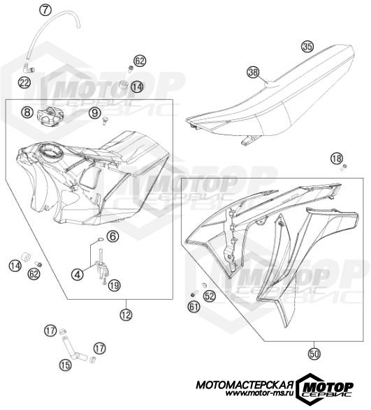 KTM Supermoto 450 SMR 2012 TANK, SEAT, COVERS