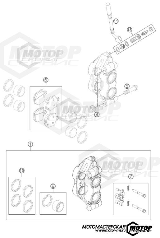 KTM Supermoto 450 SMR 2012 BRAKE CALIPER FRONT