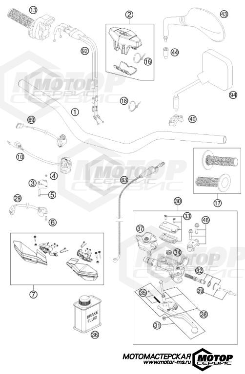KTM Enduro 250 EXC-F Six Days 2012 HANDLEBAR, CONTROLS