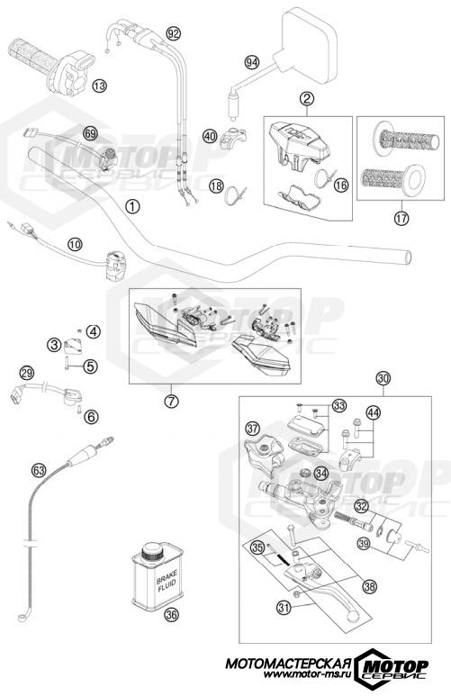 KTM Enduro 250 EXC-F 2012 HANDLEBAR, CONTROLS