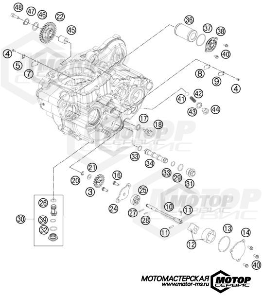KTM Enduro 450 EXC 2012 LUBRICATING SYSTEM