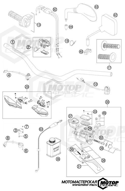 KTM Enduro 450 EXC 2012 HANDLEBAR, CONTROLS