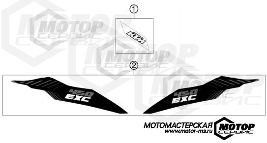 KTM Enduro 450 EXC 2012 DECAL