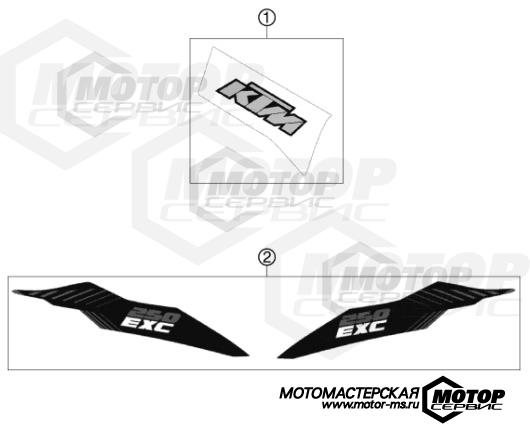 KTM Enduro 250 EXC 2012 DECAL