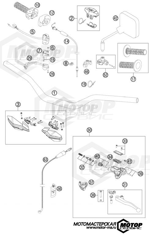 KTM Enduro 200 EXC 2012 HANDLEBAR, CONTROLS