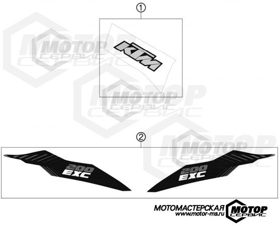 KTM Enduro 200 EXC 2012 DECAL