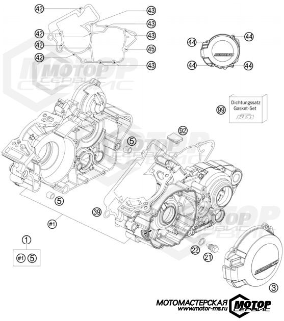 KTM Enduro 125 EXC Six Days 2012 ENGINE CASE