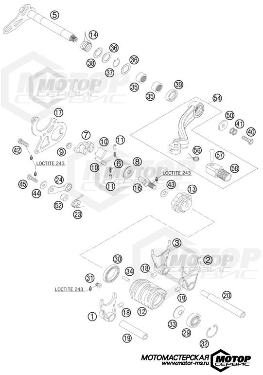 KTM Enduro 125 EXC Six Days 2012 SHIFTING MECHANISM