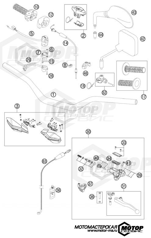 KTM Enduro 125 EXC Six Days 2012 HANDLEBAR, CONTROLS