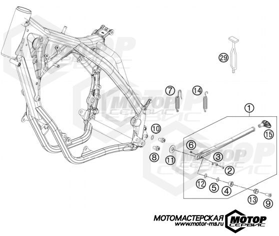 KTM Enduro 125 EXC 2012 SIDE/ CENTER STAND