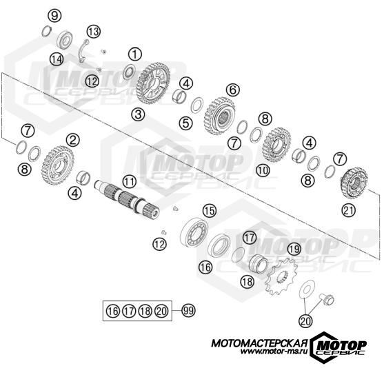 KTM MX 450 SX-F 2012 TRANSMISSION II - COUNTERSHAFT