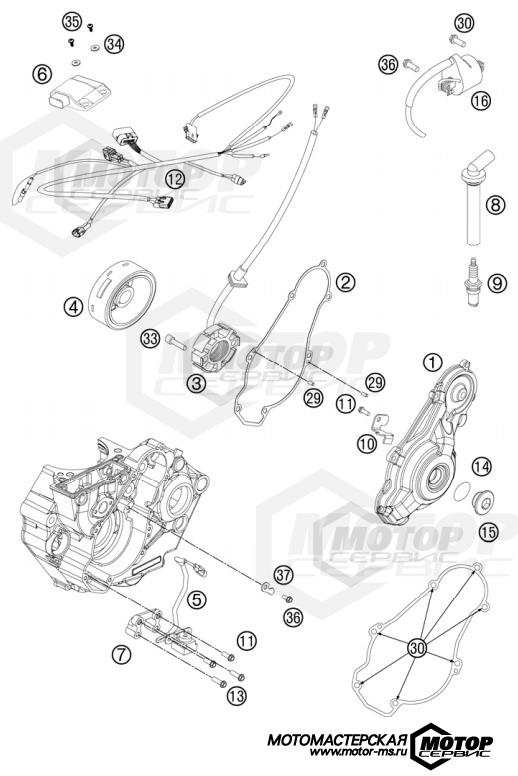 KTM MX 450 SX-F 2012 IGNITION SYSTEM