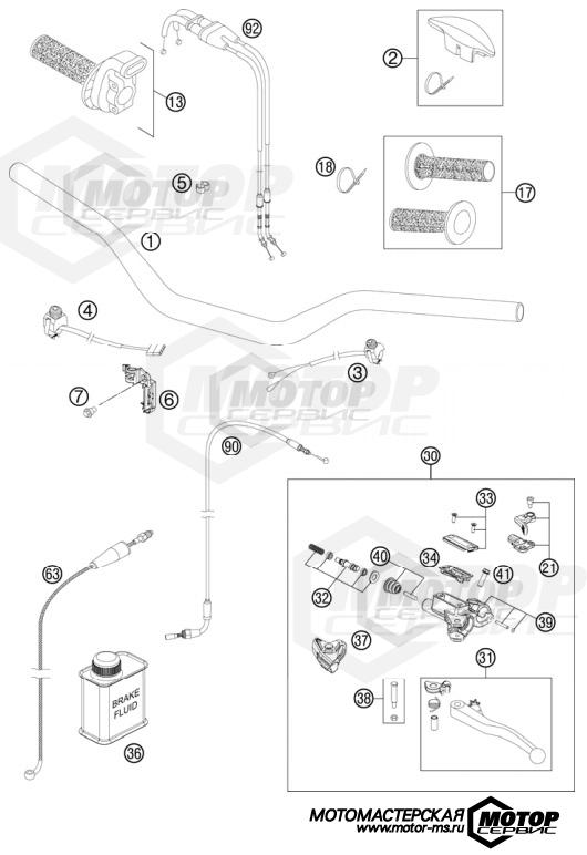 KTM MX 450 SX-F 2012 HANDLEBAR, CONTROLS