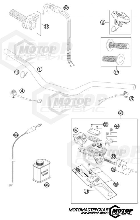 KTM MX 350 SX-F 2012 HANDLEBAR, CONTROLS