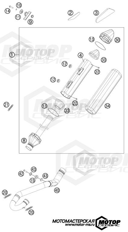 KTM MX 350 SX-F 2012 EXHAUST SYSTEM