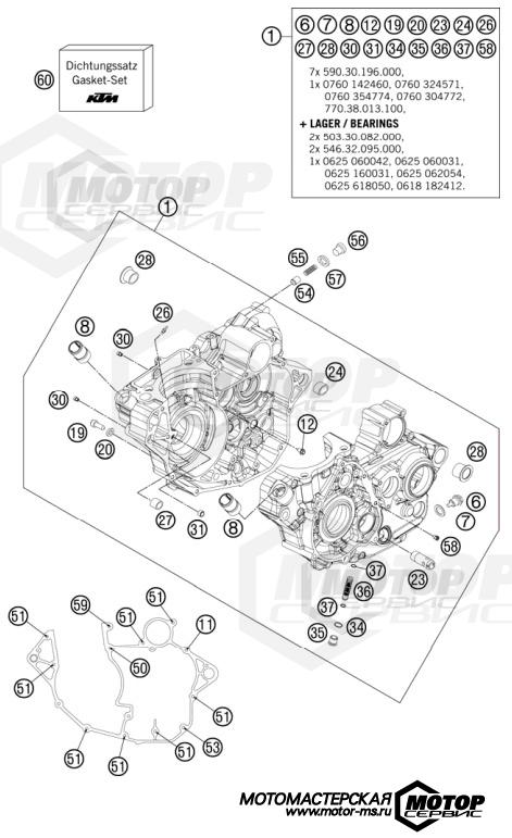 KTM MX 250 SX-F Roczen Replica 2012 ENGINE CASE