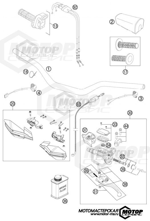 KTM MX 250 SX-F Roczen Replica 2012 HANDLEBAR, CONTROLS