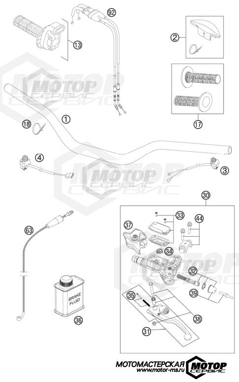 KTM MX 250 SX-F 2012 HANDLEBAR, CONTROLS