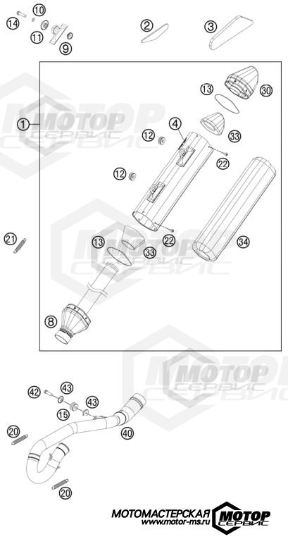 KTM MX 250 SX-F 2012 EXHAUST SYSTEM
