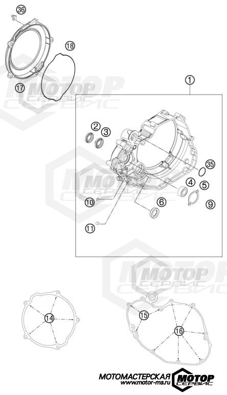 KTM MX 505 SX ATV 2012 CLUTCH COVER