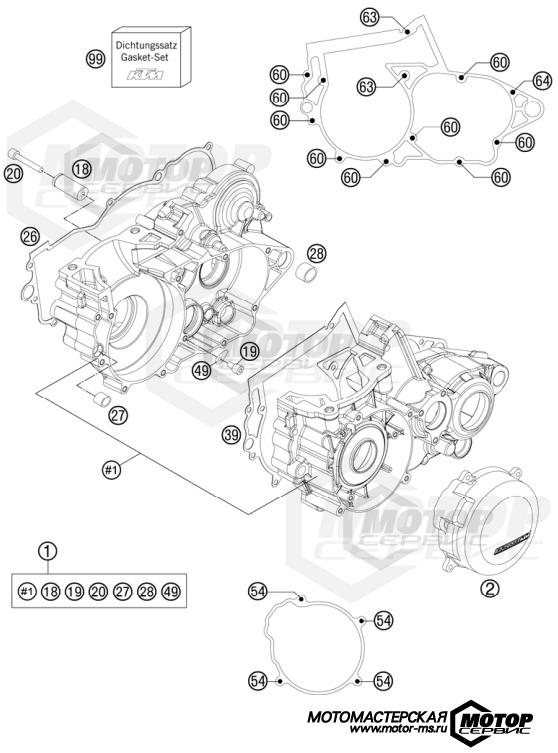 KTM MX 250 SX 2012 ENGINE CASE